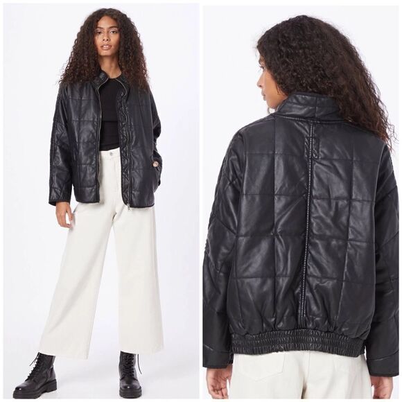 We The Free Jackets & Blazers - We The Free Faux Leather Quilted Bomber Jacket NWT